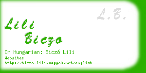 lili biczo business card
