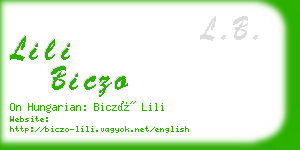 lili biczo business card